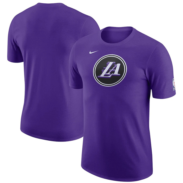 Men's Los Angeles Lakers Purple 2022/23 City Edition Essential Warmup T-Shirt
